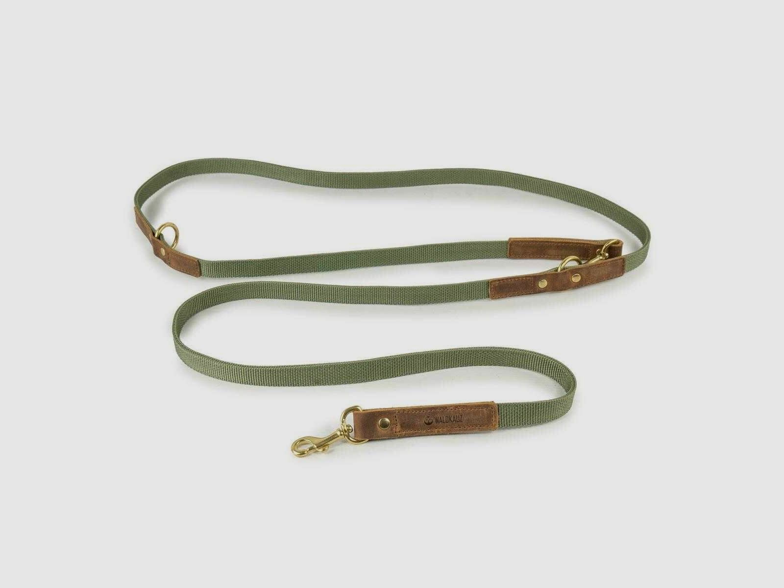WALDKAUZ Laisse à épaule Schlendrian Olive 2.5m, image 3 sur 4