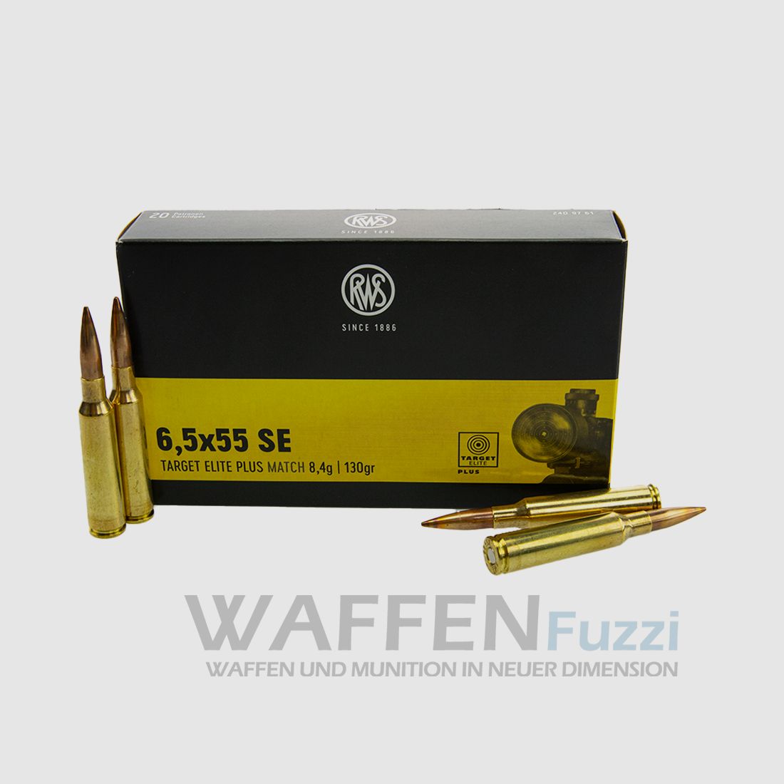 Target Elite Plus Kaliber 6,5x55 SE 130 gr 20 Schuss