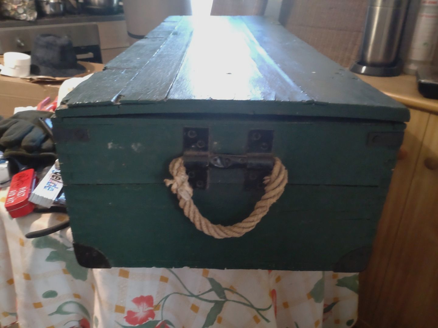 Caja de municiones - 2ª Guerra Mundial - 1940 - WM - Sello - Madera "Kart. 15cmK39" #Raro#