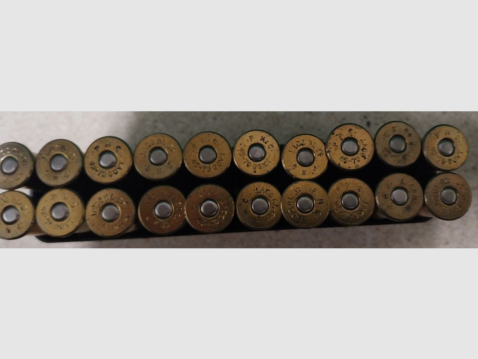 45-70 Gov.  PMC   405 Grain Blei-Flachkopp 40 Schuß