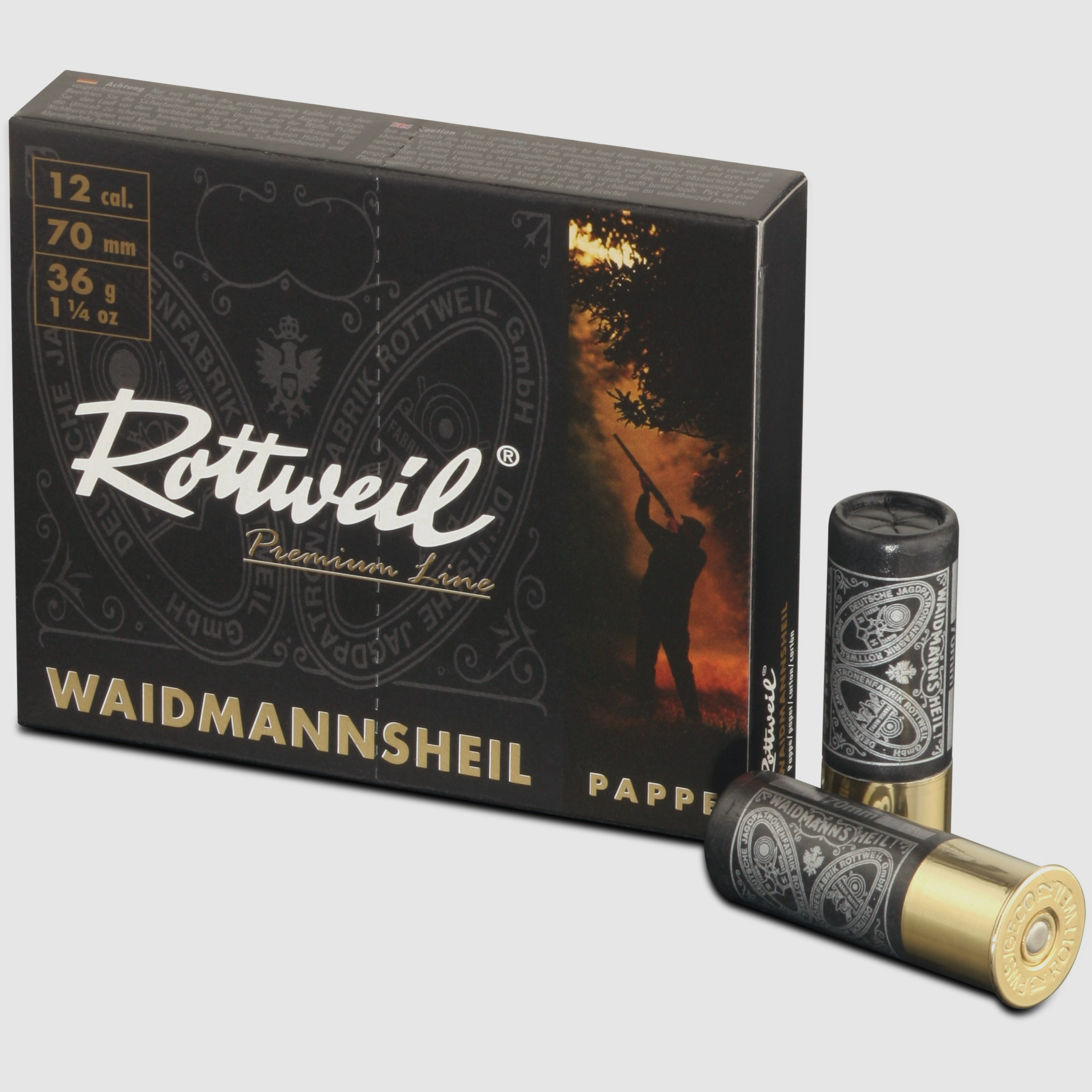 ROTTWEIL Waidmannsheil 12/70 2,7mm, Pappe, 10er Pack.