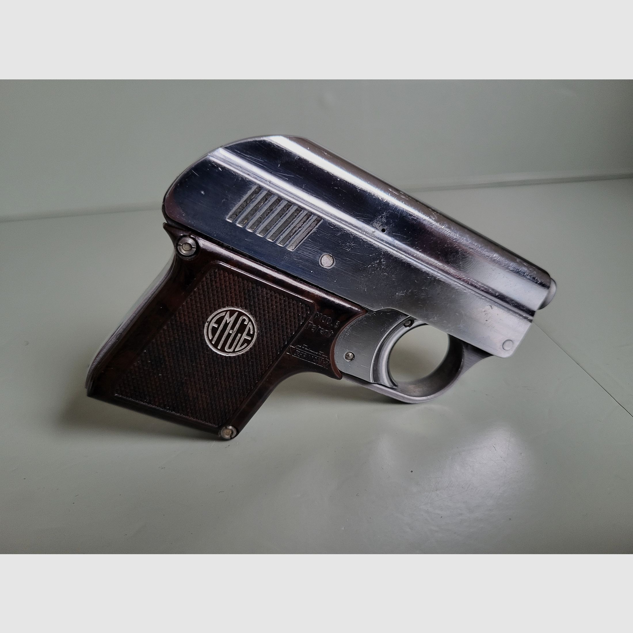 Rare Old Gas Pistol Blank Firing Pistol - ORIGINAL EM-GE Gerstenberger & C0 Model . 6 Patent - 1950s