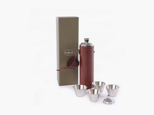 Le Chameau Runde Leder-Hüftflasche