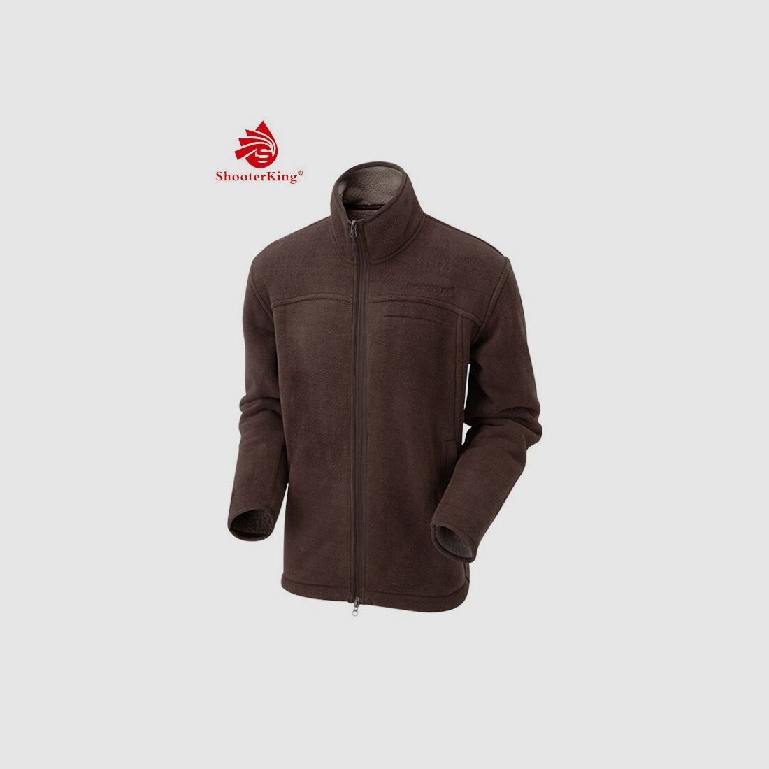 Shooterking Herren Fleece Jacke Forest braun 5XL
