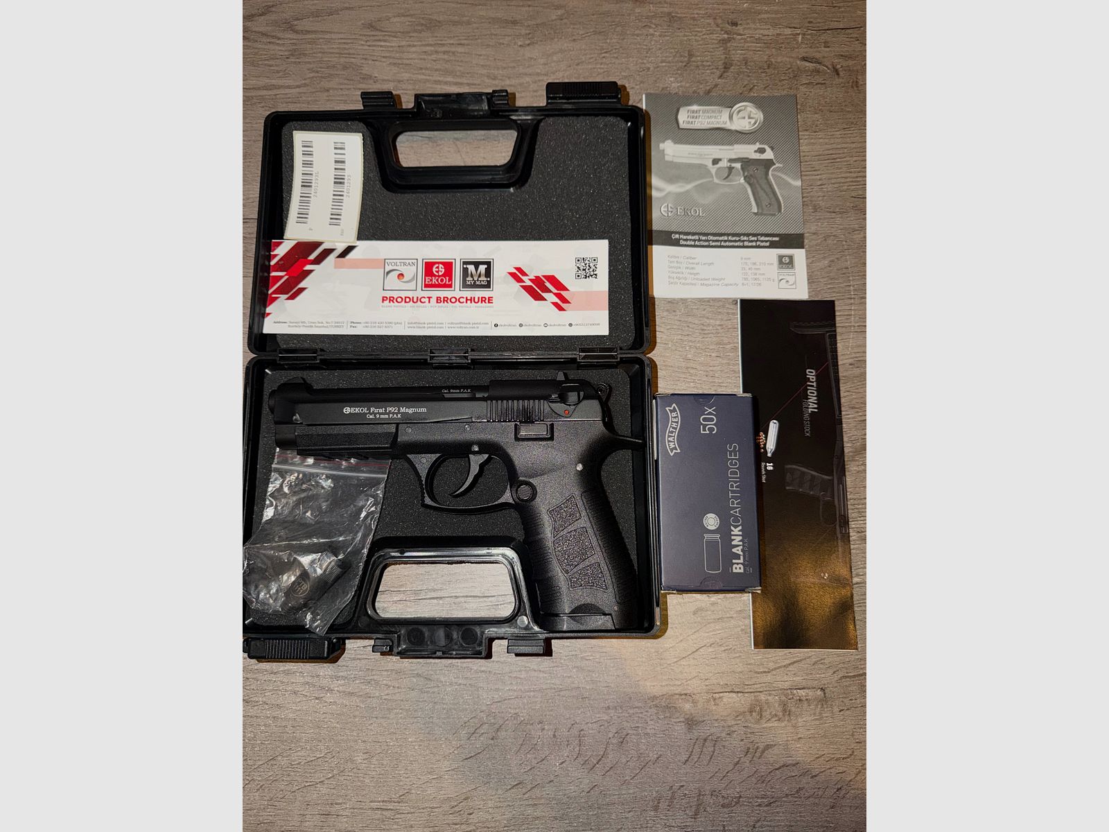 EKOL P92 Magnum blank firing 9mm PAK +43 shots