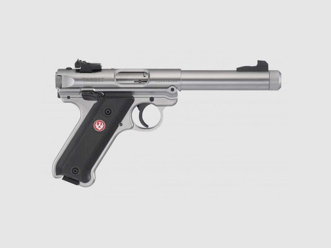 Pistole Ruger Mark IV Target Inox Target Lauf Bull Kaliber 22 LR F, Bild 1 von 2