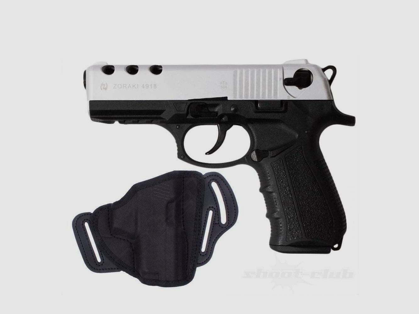 Zoraki Zoraki 4918 Matt Chrome incl. Belt Holster