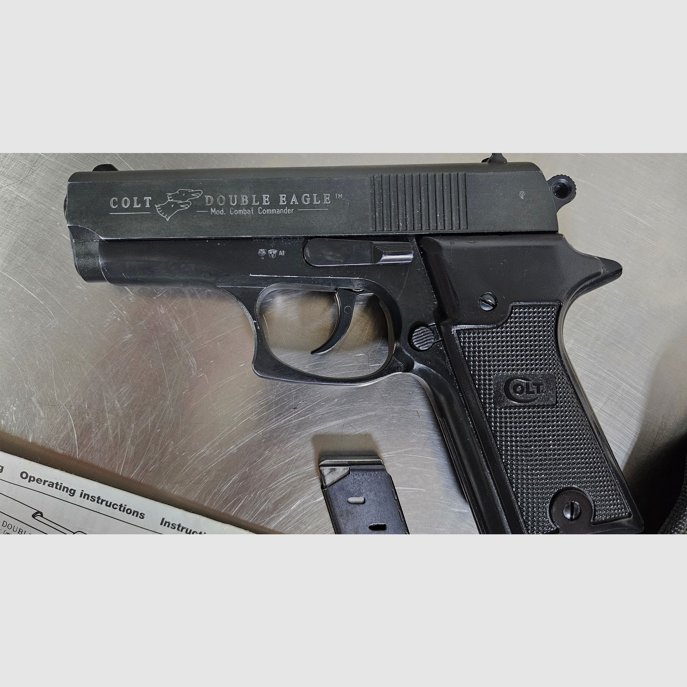 Colt Double Eagle Mod. Combat Commander 9mm P.A.K. PTB 766 Gas Signal PAK Knall