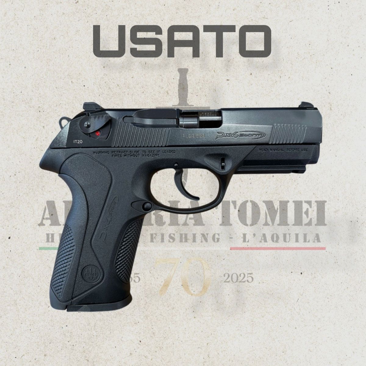 USATO – PISTOLA – BERETTA MOD. PX4 STORM cal. 9×21, immagine 2 di 4