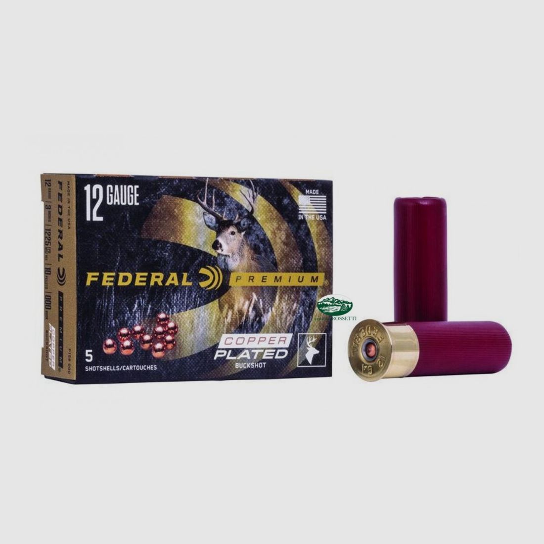 FEDERAL Patronen Kal. 12/76 P158 000BUCK Magnum 10 Geschosse