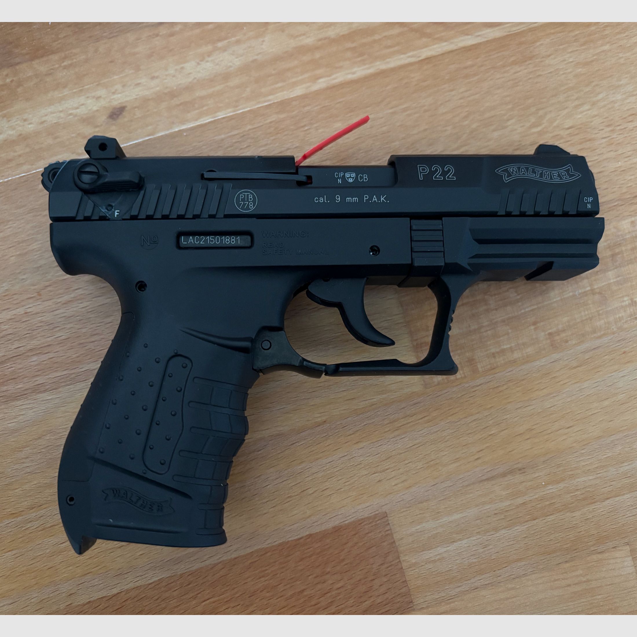 Walther P22 pistola a gas compressa inclusa coppa di lancio e Fobus IWB-holster