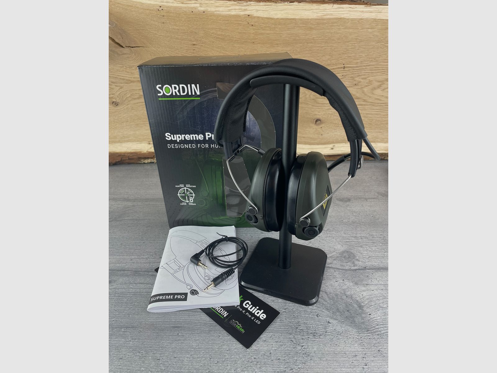 BWare Sordin 75302-X/L-S Electronic Hearing Protection Supreme Pro X Headband Green