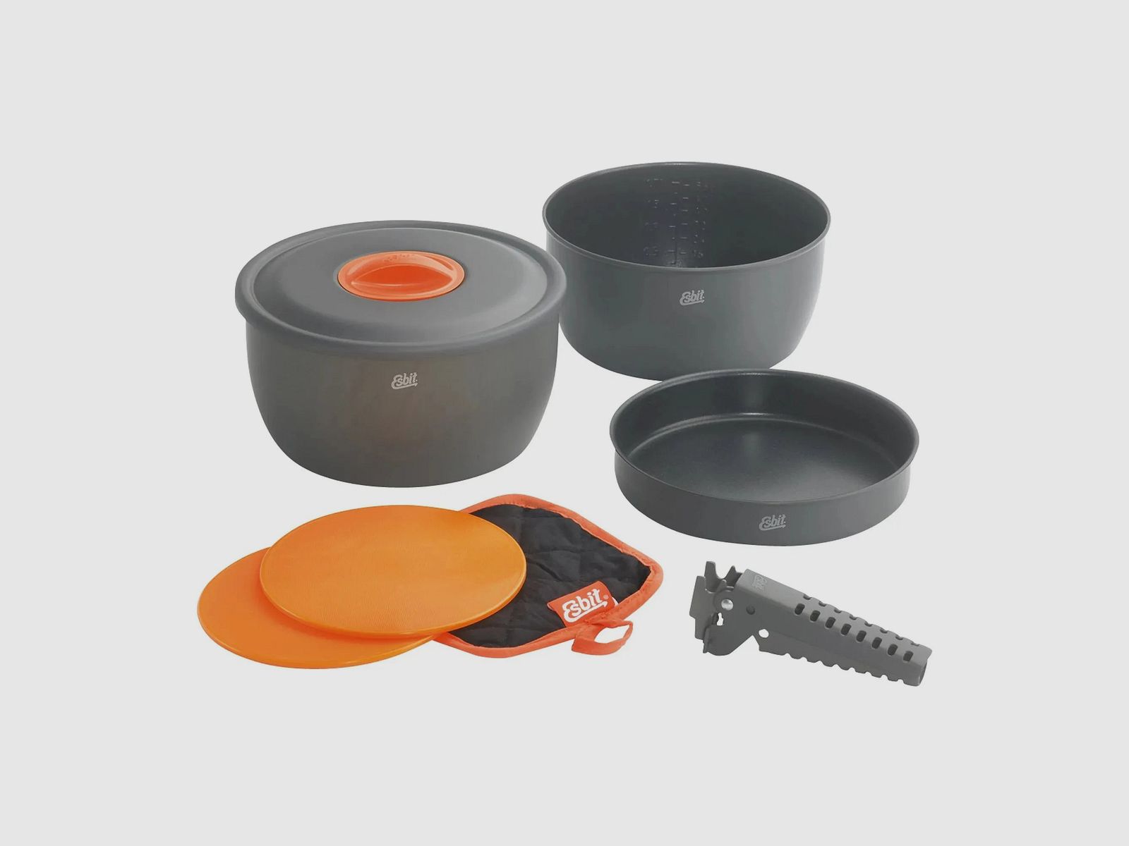 Pentole Esbit rivestite in antiaderente alluminio anodizzato duro