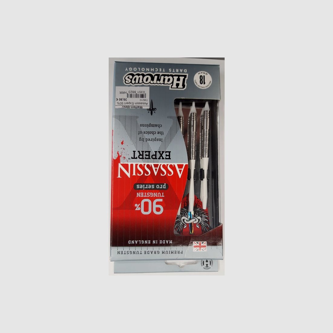 Harrows Darts Technology Assassin Expert 90% Soft 18gr. Dart & Accessoires