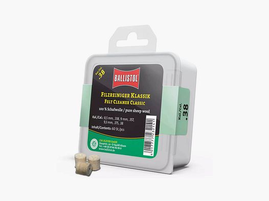 Feltrini Ballistol Classic per pulizia canne 60 pz cal. 9/.38/.357