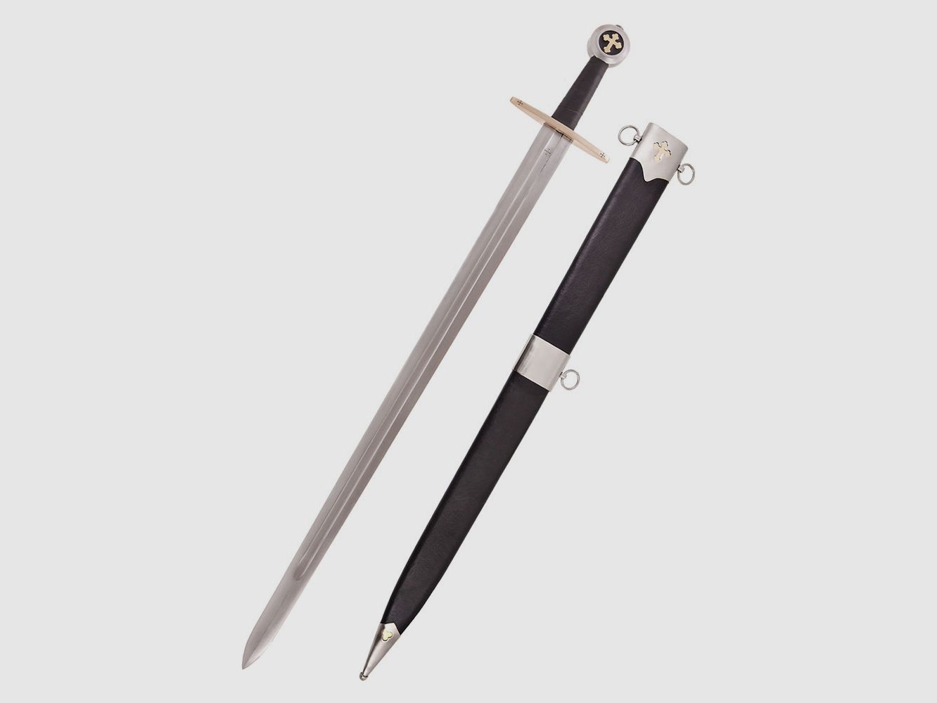 Templar sword Militia Templi with sheath