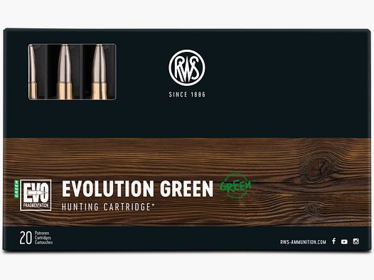 RWS 6,5x68 EVO Green 6,0g Bleifreie Büchsenpatronen