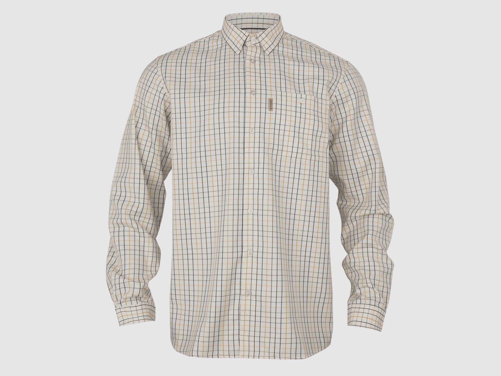 Härkila Haywood L/S Wool Blend Shirt Men Arrowwood Yellow Check L