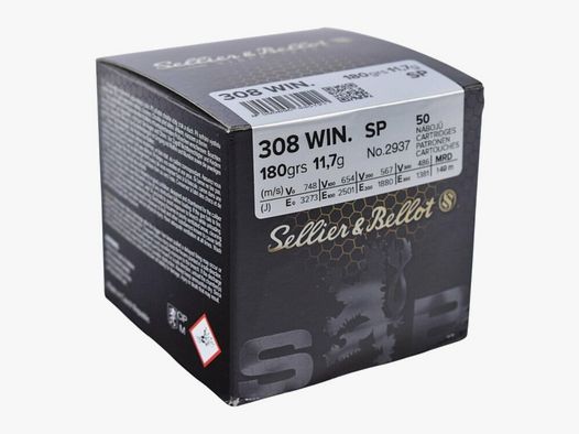 Sellier & Bellot .308 Win SP 180grs / 11.7g