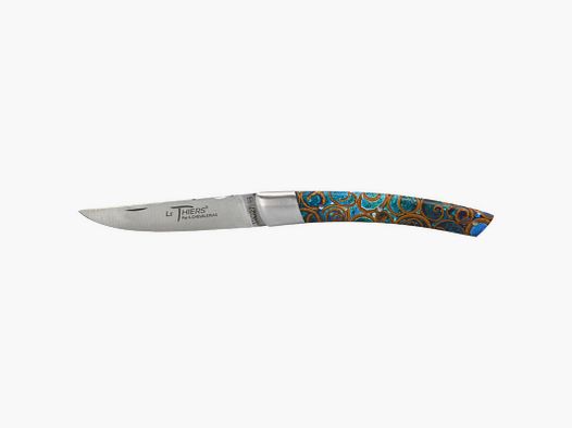 Knife Chevalerias Thiers Cannelé Turquoise