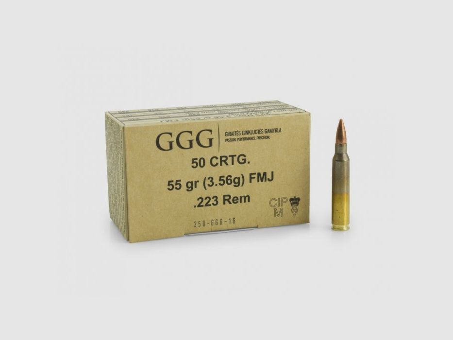 Amunicja GGG .223 Rem 55gr FMJ, zdjęcie 1 z 2