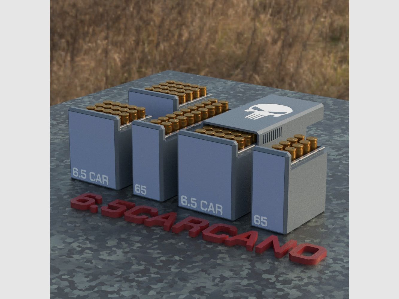 Filamelt Munitionsbox / Ammo Box 6.5mm Carcano – Patronenbox für 50 Schuss, Made in Germany