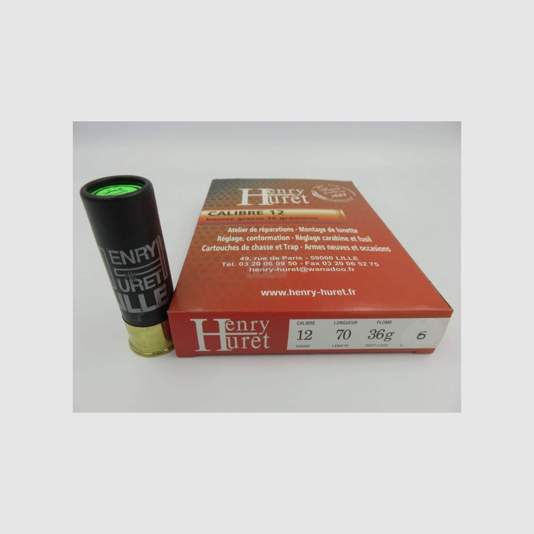 Patrone Henry Huret Kal. 12 BG 36 g Pl 6 Box mit 10, Bild 1 von 2