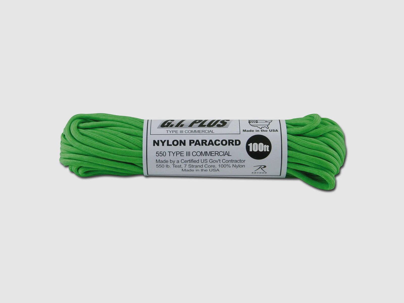 Rothco Rothco Fallschirmleine Nylon Type III 550 LB safety grün