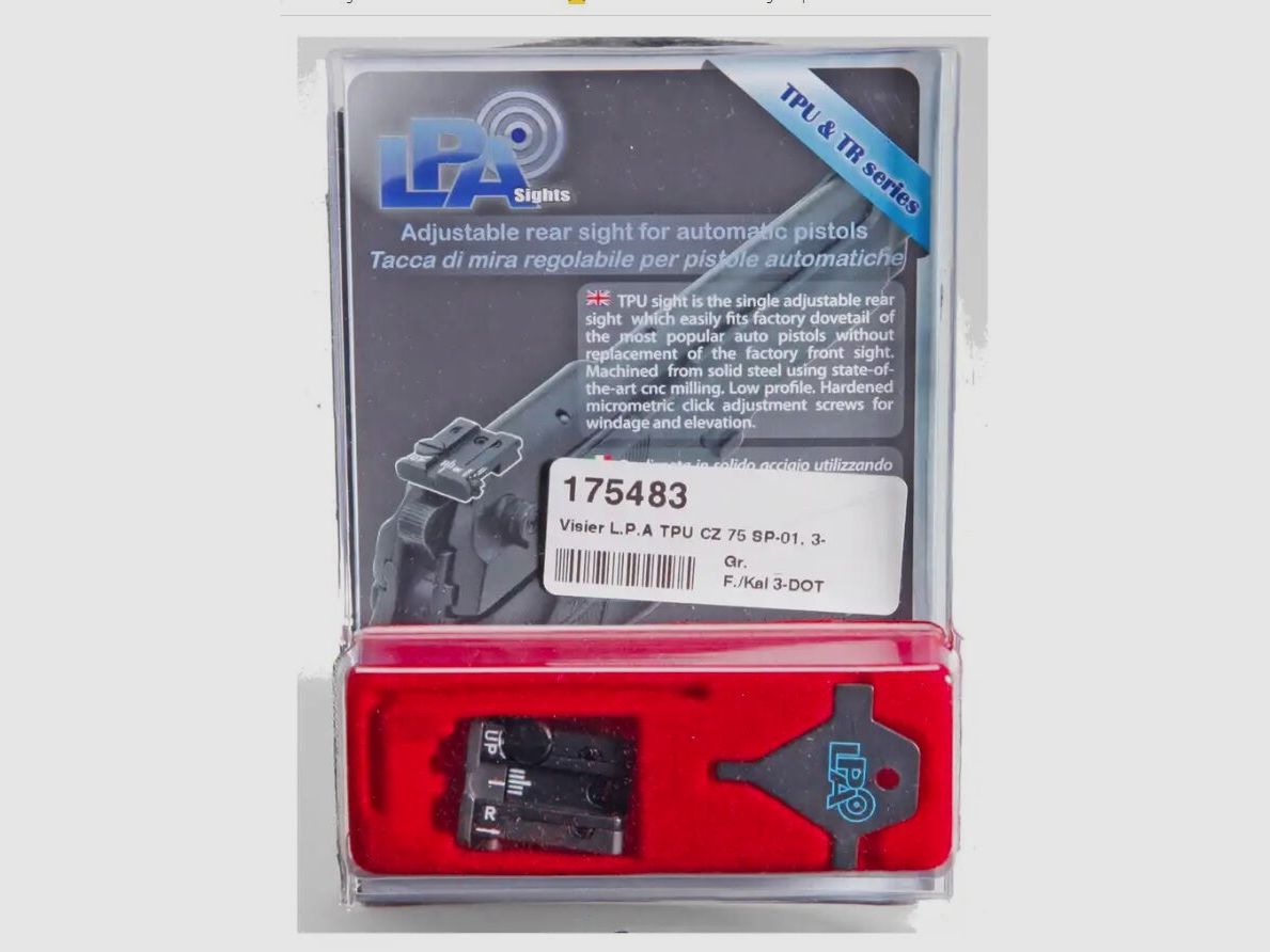 LPA LPA Sights LPA Sights Viseur TPU pour CZ 75 SP-01
