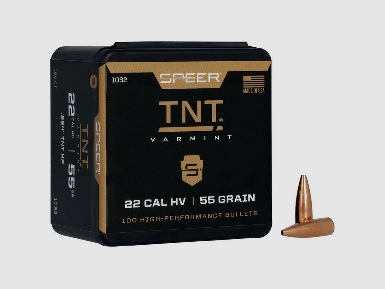 Speer Projectiles .224, TNT 55gr (100) .224/5.69mm VE100