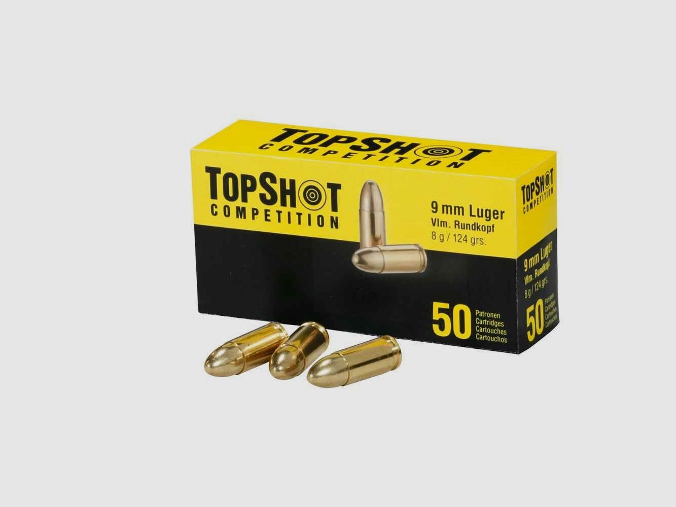 9 mm Luger Vollmantel 8,0 g/124 grs. TOPSHOT Competition
