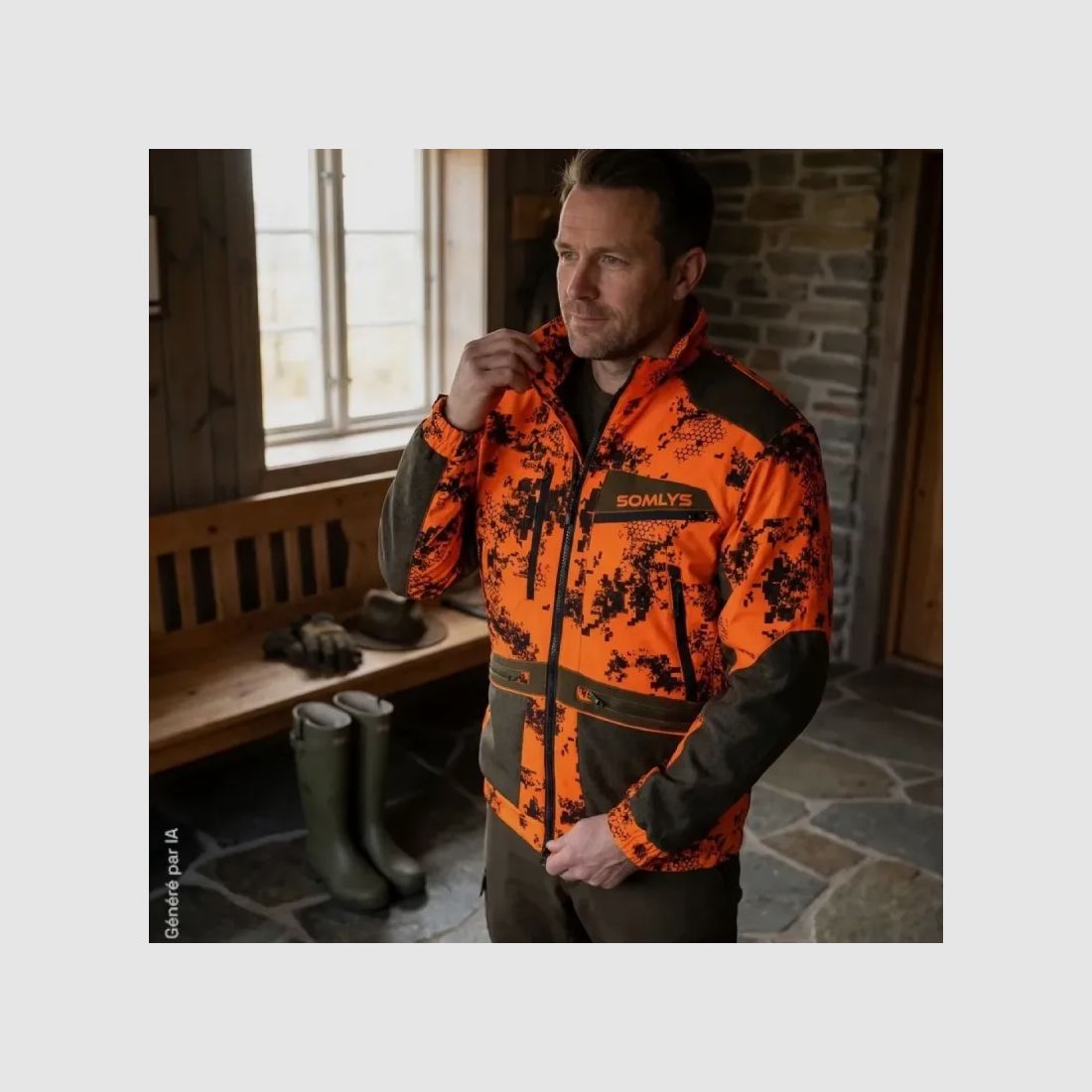 Chaqueta Ultra Ligera Naranja - Ligereza y Rendimiento para la Caza Intensiva, imagen 1 de 4