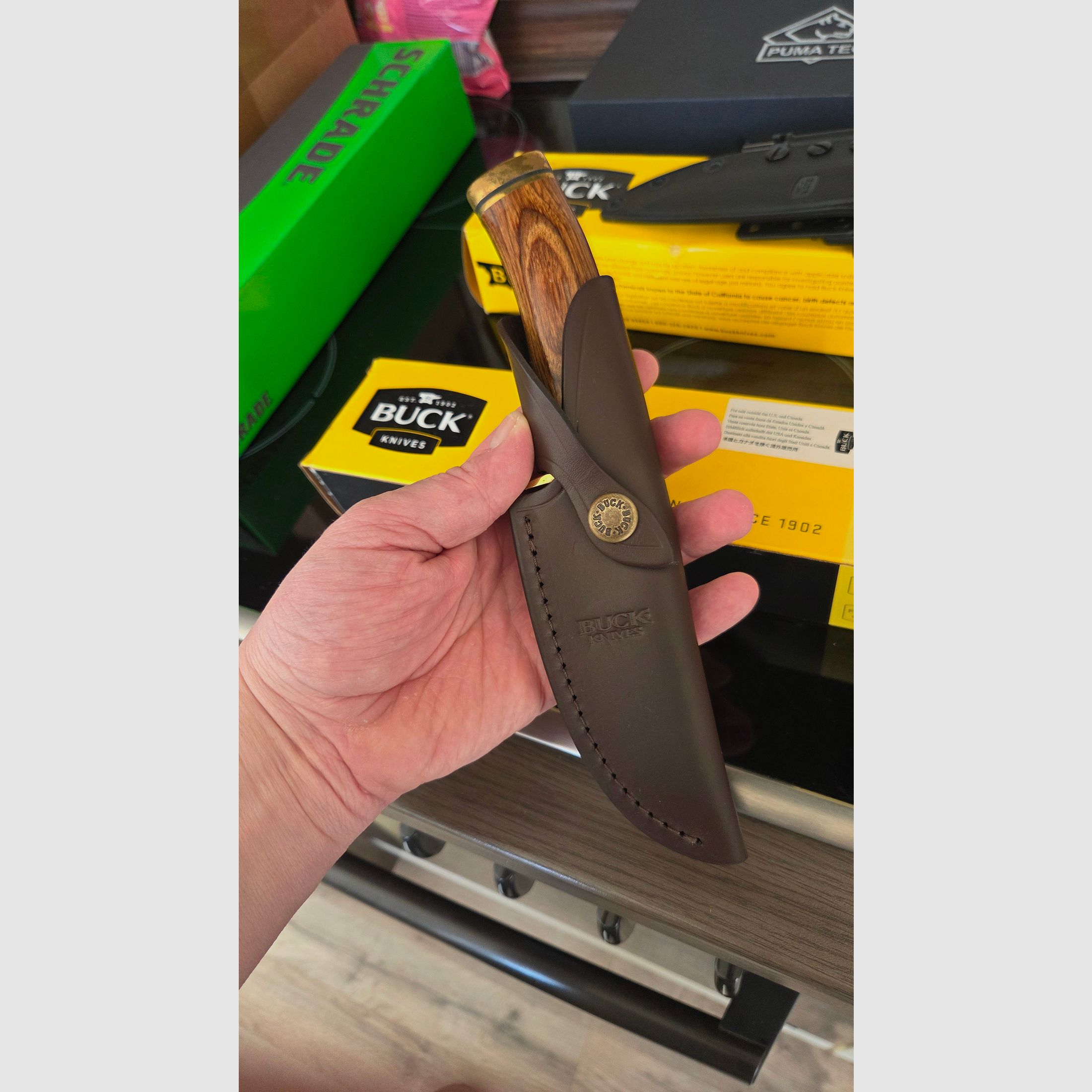 Couteaux de Buck avec silex