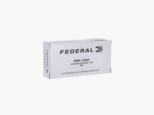 Federale 9 mm Luger HI-Shok JPH 115 gr - 50 Stk.