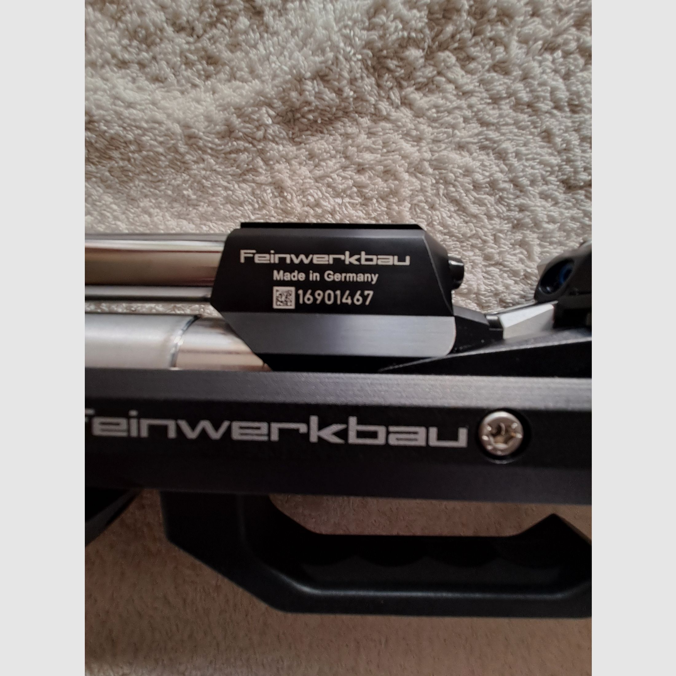 Carabina de aire comprimido, Feinwerkbau 900 Alu, soporte en estado como nuevo!