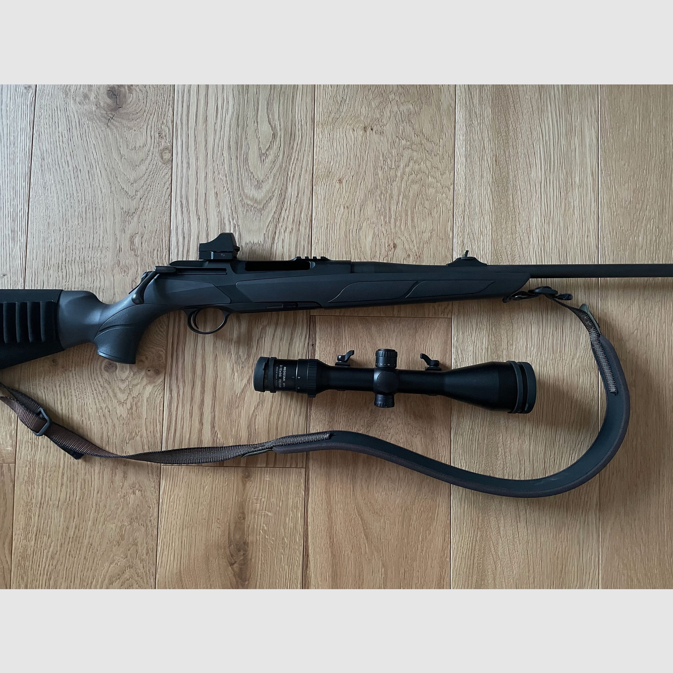 Merkel Helix 8x57 IS + Meopta R1 3-12x56 + Drückjagdvisier