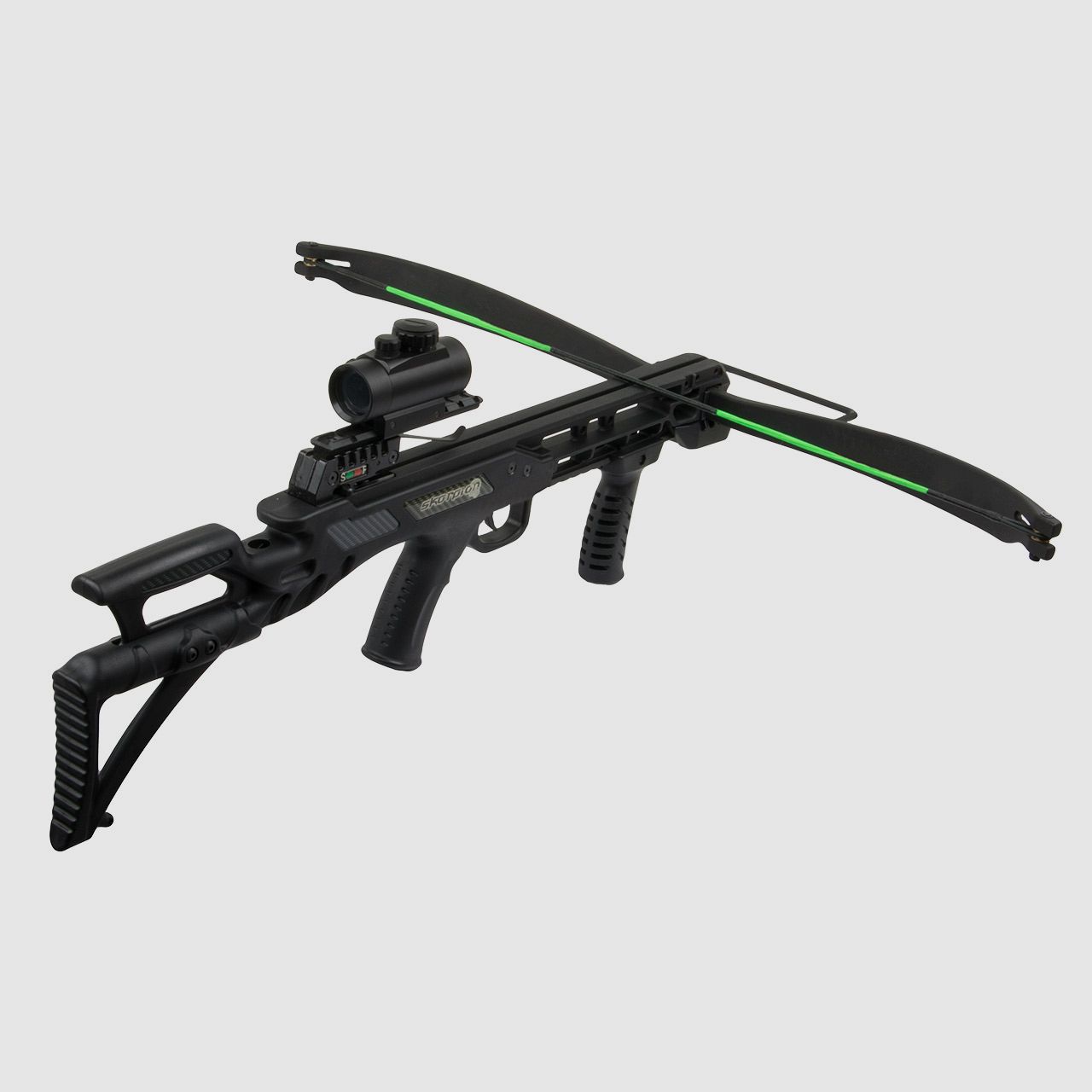 Recurve Armbrust Skorpion  XBH Tactical 175 lbs inklusive Red Dot und ZubehĂ¶r (P18)