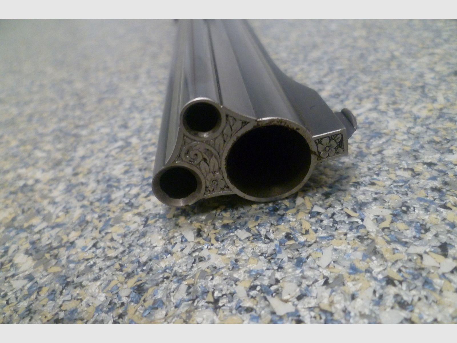 Seitenschloss - Bockdrilling Ludwig Borovnik Ferlach 16/70 & 7x65R & .22 Hornet