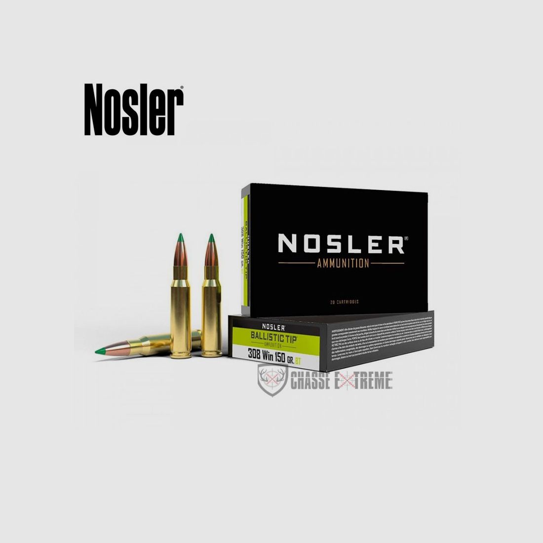 20 Patronen NOSLER BTA Kal. 308 Win 150gr BTSP