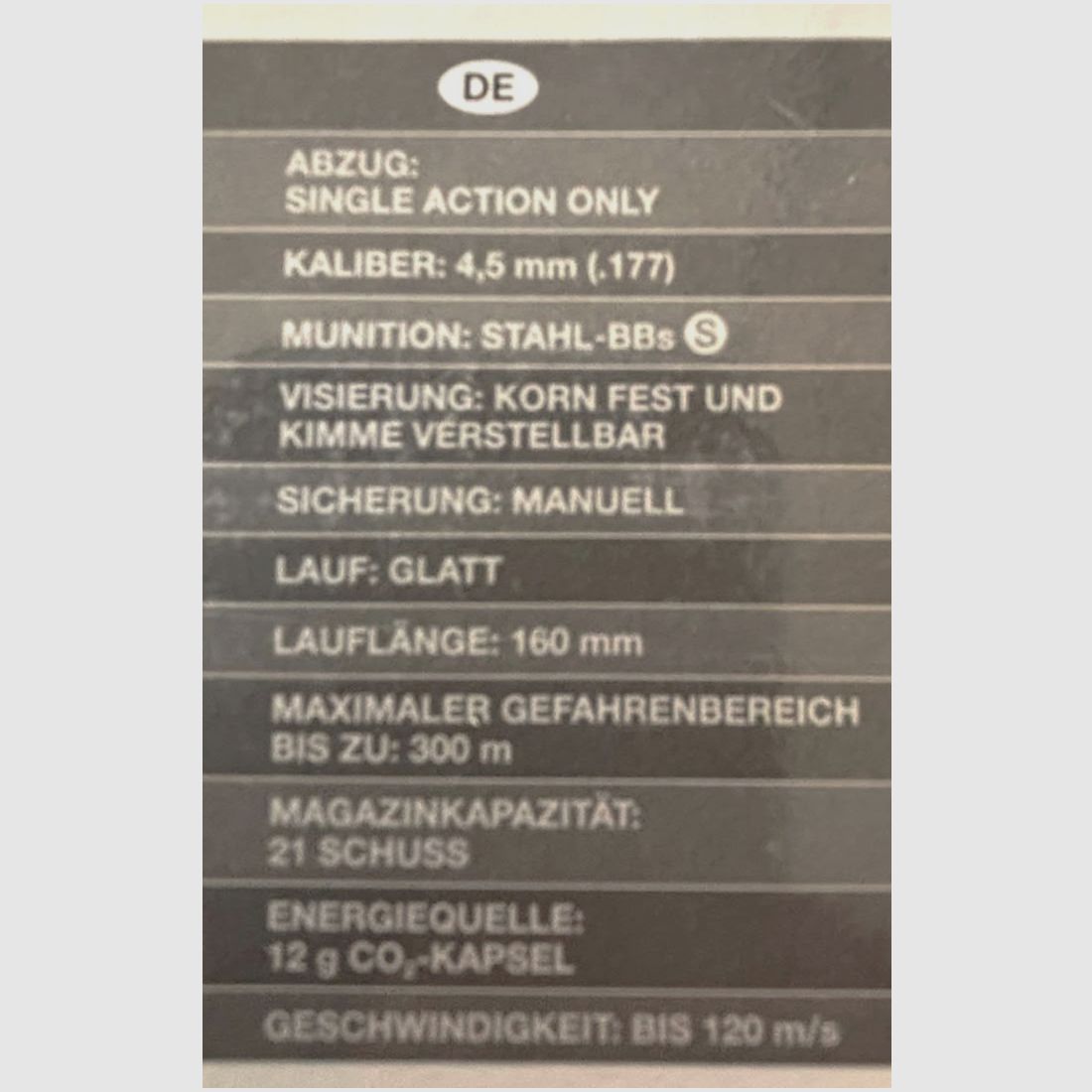 Umarex Race Gun 6 mm BB Co2 come nuovo