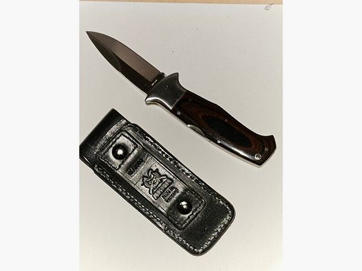 Klappmesser AL MAR Green Berets selten aus Sammlung mit Gürteltasche von AKAH