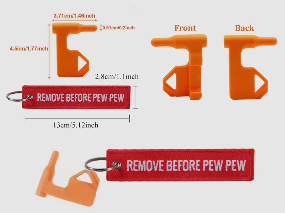 Sicherheitsfahne Chamber Safety Flag BDS IPSC Pistole Gewehr Remove before Pew