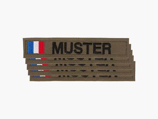 ASMC Namensbänder 5er Set FR oliv