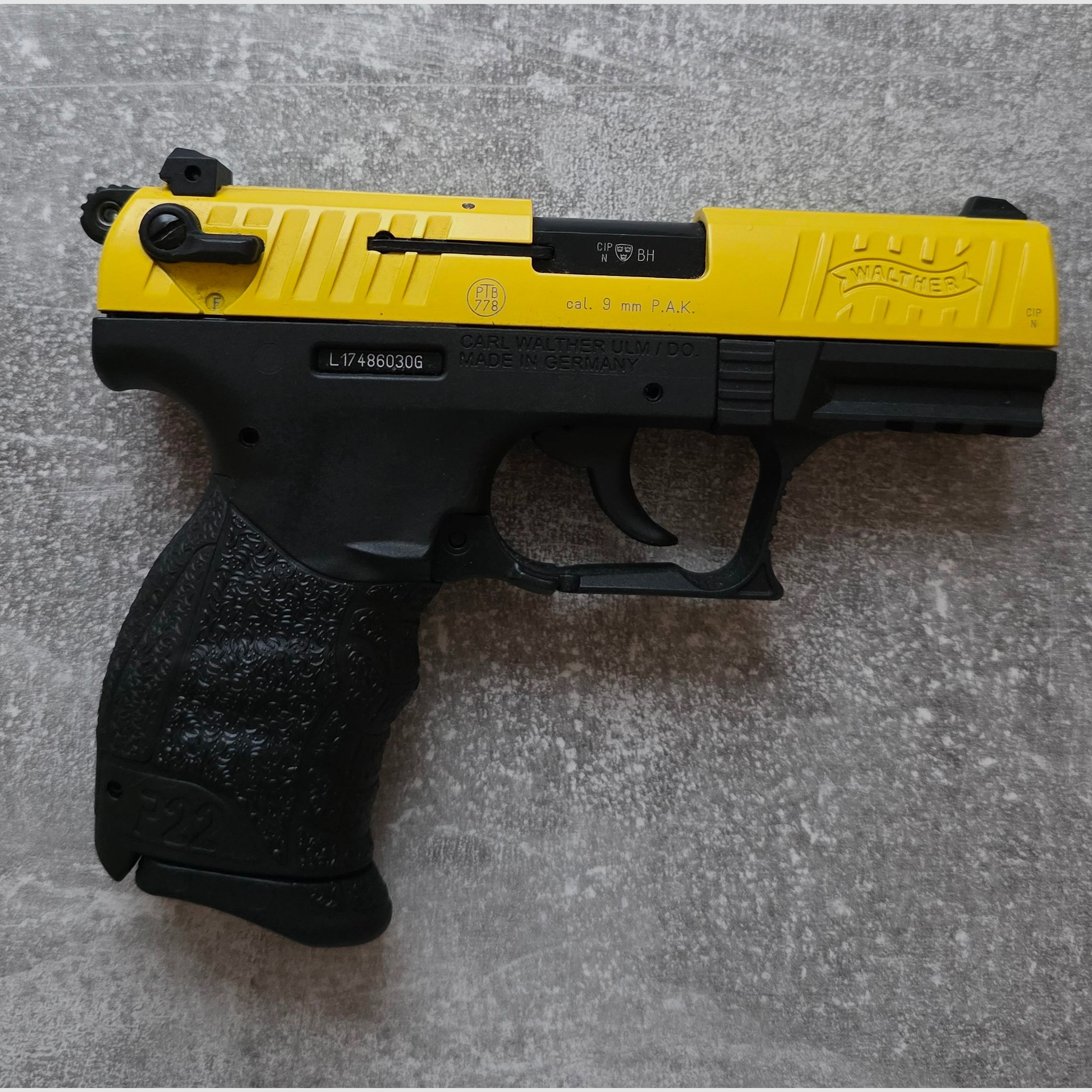 Walther P22Q Team Edition Geel/Zwart 9mm PAK