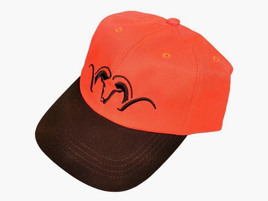 Blaser Sombrero Blaze Orange 100% algodón en color contrastante, con ajuste trasero de hebilla y logo Blaser en la parte frontal.
