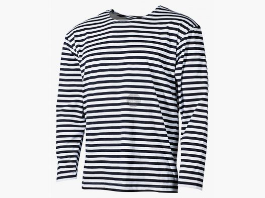Russ. Marine Shirt,wei-blau, langarm, Sommer