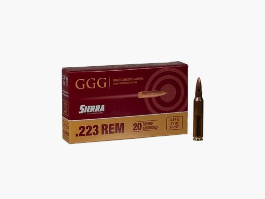 Amunicja 223 Rem GGG HPBT 4,99g/77grs Sierra