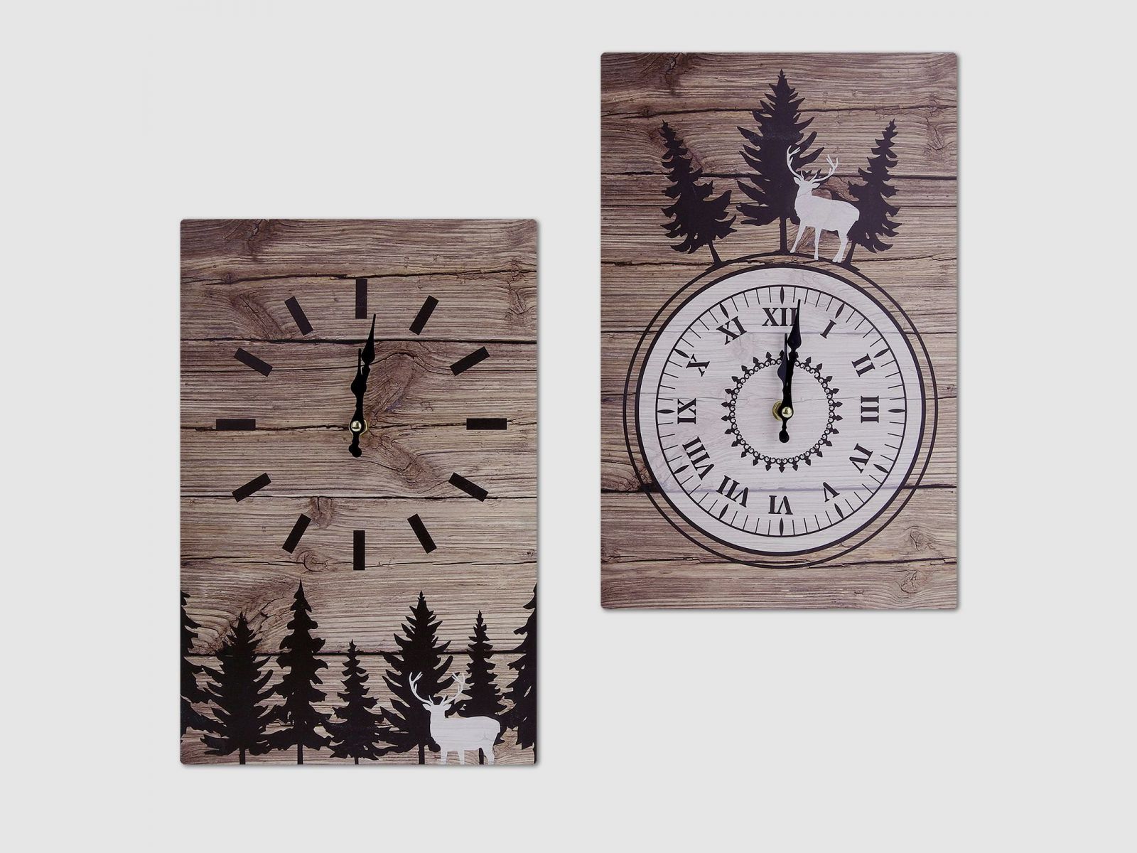 Set van 2 wandklokken