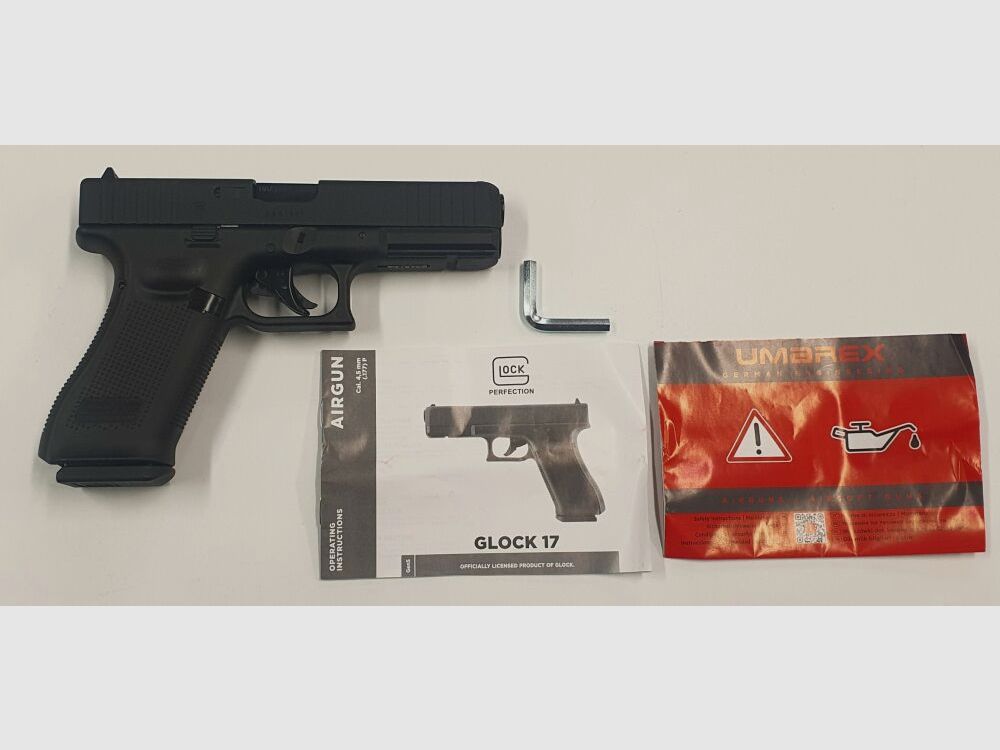Pistola CO2 Glock 17 Gen 5 en calibre 4,5mm diabolo, usada