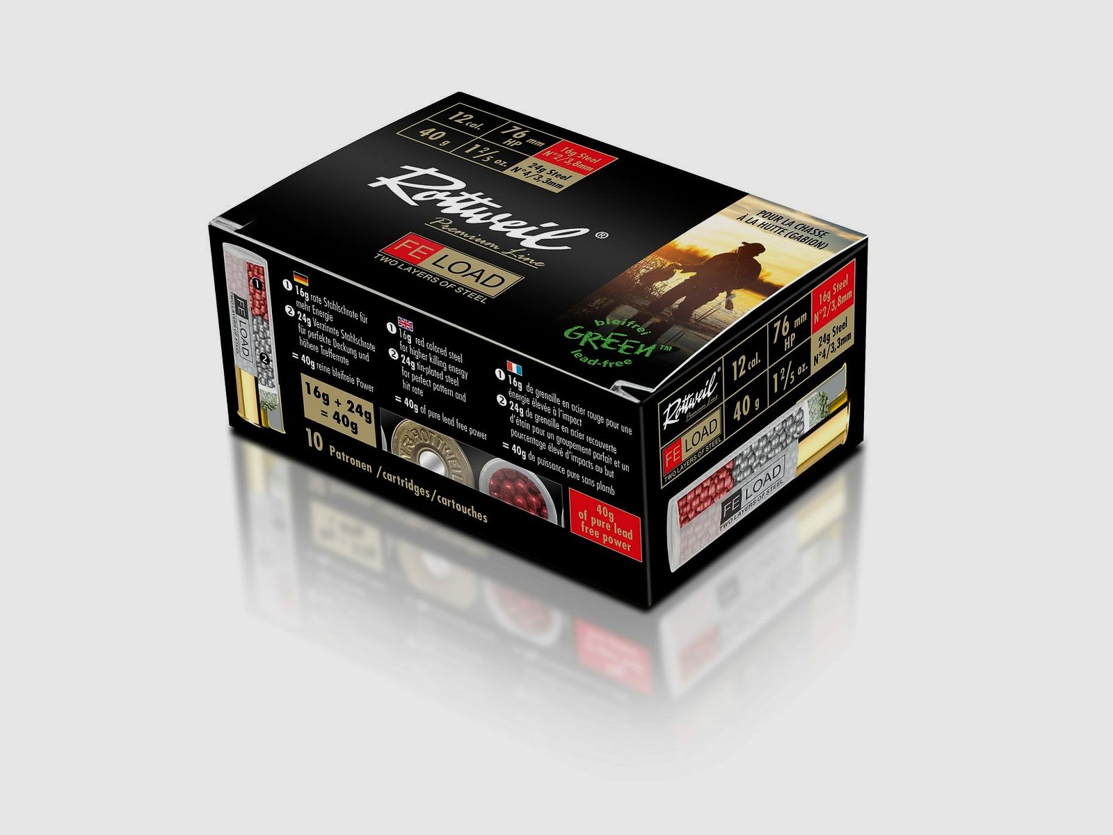 Rottweil 12/76 Rottweil Bi-Load HP Magnum 40g - 10Stk